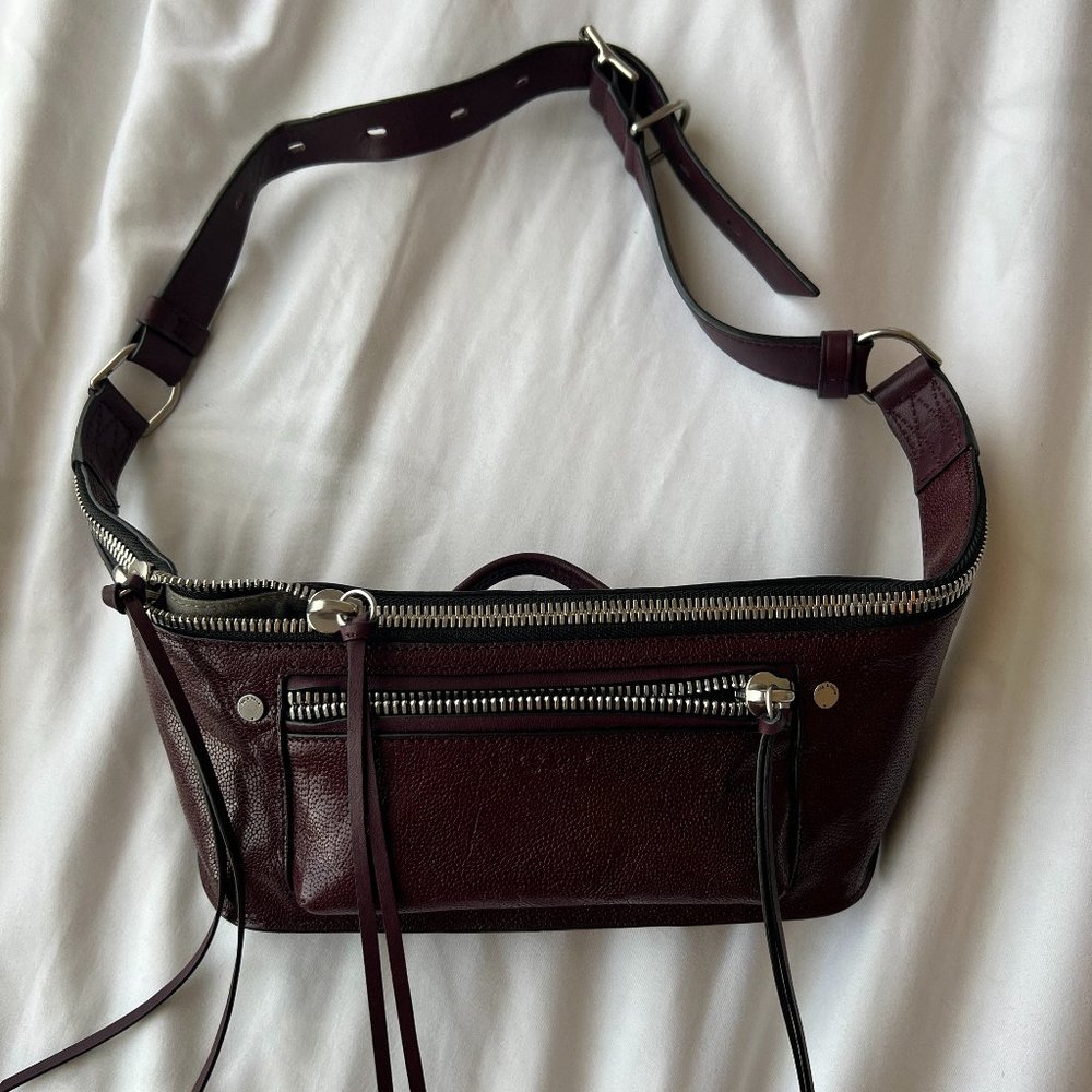 Rag & Bone Small Elliot Leather Fanny Pack Bag MERLOT